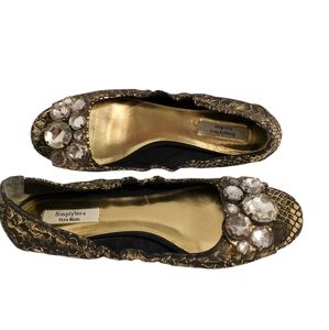 Simply Vera Wang Jeweled Ballet Flats
